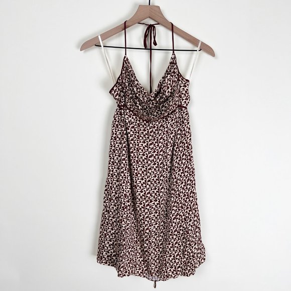 Free People Kai Mini Dress Print Tie Strap Low Back Sundress Summer Sun Backless - Picture 5 of 12